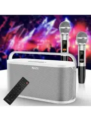 K888 Karaoke Machine with Powerful & Clear Sounds, 2 Wireless Microphones & Echo