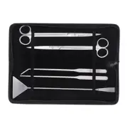 5Pcs Aquarium Stainless Steel Tool Starter Kits Tweezers Scissors Spatula Tools
