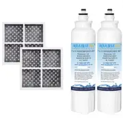 2x INTERNAL FRIDGE FILTER REPLACEMENT FOR LG LT800P WITH 2x LT120F AIR FILTER