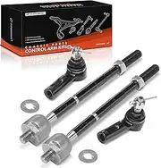 A-Premium Set of 4, Front Inner & Outer Tie Rod End Kit, Compatible with Toyota Tacoma 1995-2004, RWD