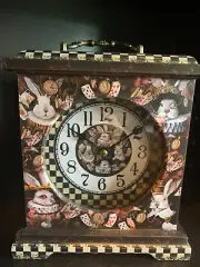 Custom Alice in Wonderland White Rabbit Mantle Clock