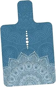 Vaveren Pilates Mat for Reformer Exercise Mat Mandala Printed 1.5mm Thick Sweat Absorbing Towel Black Rubber Backing Nonslip Yoga Mat