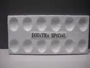 Artisan Home Brownlow Egg Plater EGGsTRA Special 12 Egg Holder Ceramic White New