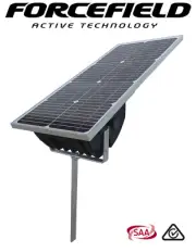 Forcefield 10km 1J Output Solar Electric Fence Energiser Self Contained Charger