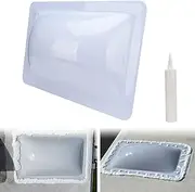 GEATaaT RV Skylight Outer Dome,18"x26" OD Universal Skylight Fits All Standard 14" x 22" Skylight Openings Replacement Travel Trailer RV Camper Truck Replace# SL1422W (White)