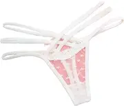 [YiyiLai] Women Mesh Strappy Hollow Underwear G String Panties Thong Briefs