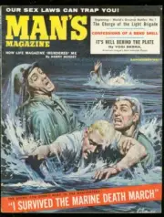 MAG: MAN'S MAGAZINE SEPT 1956-YOGI BERRA-MARINE DEATH MARCH- FN-