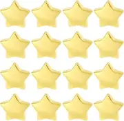 [eMagTech] 120Pcs Plastic Star Buttons Decorative 3mm Aperture DIY Golden Five-Pointed Star Buttons for Clothing Hat Coat Costume Design(12mm)
