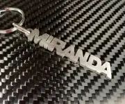 MIRANDA Keyring Keychain Key Fob Stainless Steel Name Gift