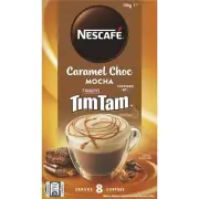 Nescafe Caramel Choc Mocha Tim Tam Coffee Sachets 8 Pack