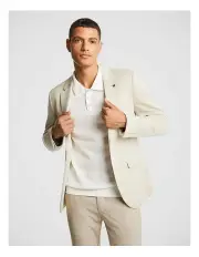[yd.] Decaf Knitted Blazer in Latte