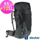 【德國deuter】FUTURA AIR TREK網架直立式透氣背包55+10SL (3402221 黑/登山背包/健行/女性窄肩款)