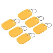 6Pcs Dual Frequency RFID Key Fobs Read Only Proximity IC/ID Card Tag Yellow