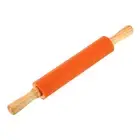 9.6 Inch Silicone Rolling Pin, Small Dough Roller, Orange
