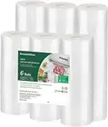 Bolsas en rollo para sellador al vacío, paquete de 6 (3 rollos de 28 x 6 m + 3 r