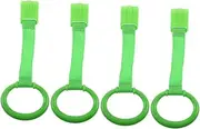 WOONEKY Baby Safe Hanging Rings 4 Pack Pull up Rings for Toddler Walking Training Playpen Assist Handles Crib Toys