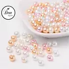 100 x Mix Pearlized Glass Pearl Beads, Mixed Color, 6mm DIY Jewellery Spacer