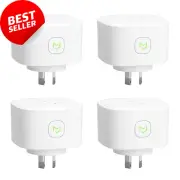 Smart Plug Wi-Fi Outlet 4-Pack Energy Monitor Alexa Google Remote Control Timer