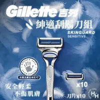 在飛比找樂天市場購物網優惠-【好好生活｜吉列Gillette】吉列 紳適刮鬍刀組 刀架 