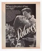 vintage 1980s magazine print ad Palaces Neal Travis romantic novel (AD ONLY)
