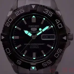 SEIKO精工SNZB23J1手錶 日本製 盾牌5號 夜光 黑面 自動上鍊 水鬼潛水 機械錶 鋼帶 男錶