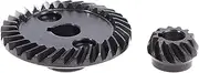 Gears Pinion Gear Set, Pinion Gear 1 Set Metal Spiral Bevel Gear for 9523 Angle Sander Angle Grinder 32 Teeth 46x15mm Ring Gear 12 Teeth 18x12mm Pinion Gear bore Shaft