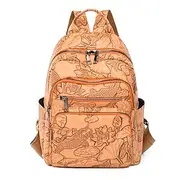 Women's Backpack Mini Backpack School Backpack Bookbag Commuter Backpack School Floral Print PU Leather Large Capacity Durable Anti-Dust Zipper Yellow Pink Blu