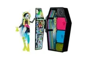 Monster High Skulltimate Secrets Neon Frights Doll Accessories, Frankie Stein with Dress-Up Locker 19+ Surprises