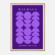 Galrie Bauhaus Exhibition Art Print - July 19, 1923 - Modernist Geometric Design, Wood Frame, A2 42 x 60cm (16 x 24inch)