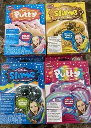 Slime Factory Unicorn Putty Kit GOLD SLIME GLITTER Fluffy Galaxy Complete Set