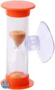 SquarezhenBo 2 Minute Plastic Sand Timer, Hourglass Sand Clock with Suction C