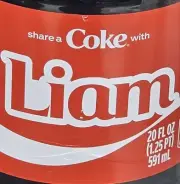Share a Coke with Liam 2025 Personalized Gift Coca~Cola Bottle 20oz