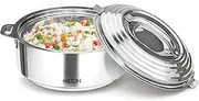 Milton Casserole for hot Food, Insulated Stainless Steel hot Pot with lid, 40 oz (1200 ml) 1.27 qt, Serving Box (Bowl, Dish) for Food and roti Galaxia 1000 Food Warmer Cooler, Silver