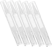 iplusmile 5pcs Refillable Nail Polish Pens Versatile Twist Applicators for Makeup Essential Oil Lip Gloss Transparent Brush Tip Containers for Quick Manicures The Go