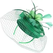 [Healvian] Fascinator Headband and Clip for Women Elegant Tea Party Hat Accessory Versatile Headdress for Weddings Festivals Cocktail Events Comfortable Design