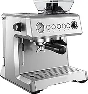 Automatic Freshly Ground Coffee Maker, Coffee Maker With Built-in Grinder, 20 Bar High Intensity Pressure + Milk Foam Steam Pipe, PID Precise Temperature Control