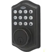 Electronic Keypad Door Deadbolt Oil Rubbed Bronze LED Battery Adjustable Backset