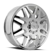 Cali Off-Road Invader Dually Wheel Gloss Black Milled Spokes 22X8.25 8