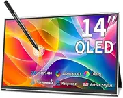 OLED Portable Monitor 14", 2K 2560x1440 |Portable Touchscreen Display| 1Ms OLED Gaming Monitor|100% DCI-P3 | 10 Bits | Ultra-Slim Kickstand|Compatible with Laptop Phone Game Consoles