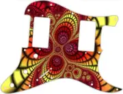Pickguard Stratocaster Strat Graphic Custom fit Fender HH 11 Hole Fractal 1