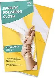 Eco-Fused Jewellery Polishing Cloth - Super Extra Large - Jewellery Cleaning Cloth - Polish, Clean and Protect Jewellery - Gold, Sterling Silver, Platinum, Precious Metals - 19.7 x 19.7 Inches (50 x