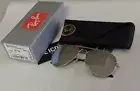 Ray Ban Aviator 3025 003/40 CHROME MIRROR Sunglasses New AUTHENTIC