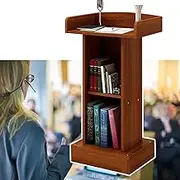 Lectern Podium Stand, Lectern Podium Stand,Lectern Podium Stand,Teacher Podium for Classroom, Brown Lectern Stand with Storage Room, Multifunctional Pulpit Podium for Churc,
