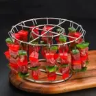 24 String Skewers Oven Kebab Rack Skewer Stand Holder Air Fryer Accessory