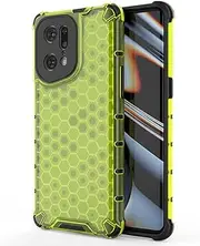 [SEAHAI] Case for OPPO Find X5 Pro, Ultra-thin Silicone TPU Shockproof Bumper Phone Case Cover [Advanced Air Cushion Drop Protection] [Honeycomb Shape] - Green