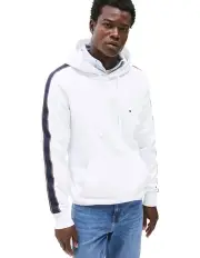[Tommy Hilfiger] Contrast Tape Hoodie in White