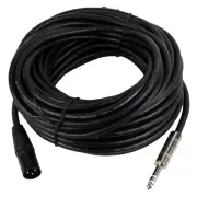 50ft XLR 3-Pin Male PA Cable to 6.35mm 1/4" Stereo Mono Shielded Mic Cable Cord
