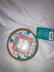 The Pioneer Woman Patchwork Medley Cork Trivet and Cork Coaster Set New