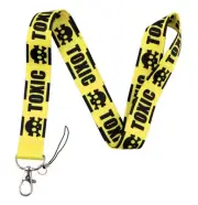 Toxic Warning Sign Skull Crossbones Danger Hazard Biohazard Alert Lanyard