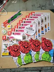 Nintendo Labo Marker Promo 10 Pamphlets, 4 Notebooks, 5 pencils, 2 Erasers